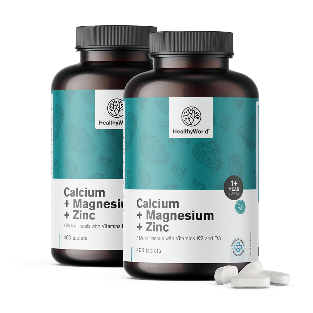Kalcij + magnezij + cink u tabletama za cjelogodišnju zalihu