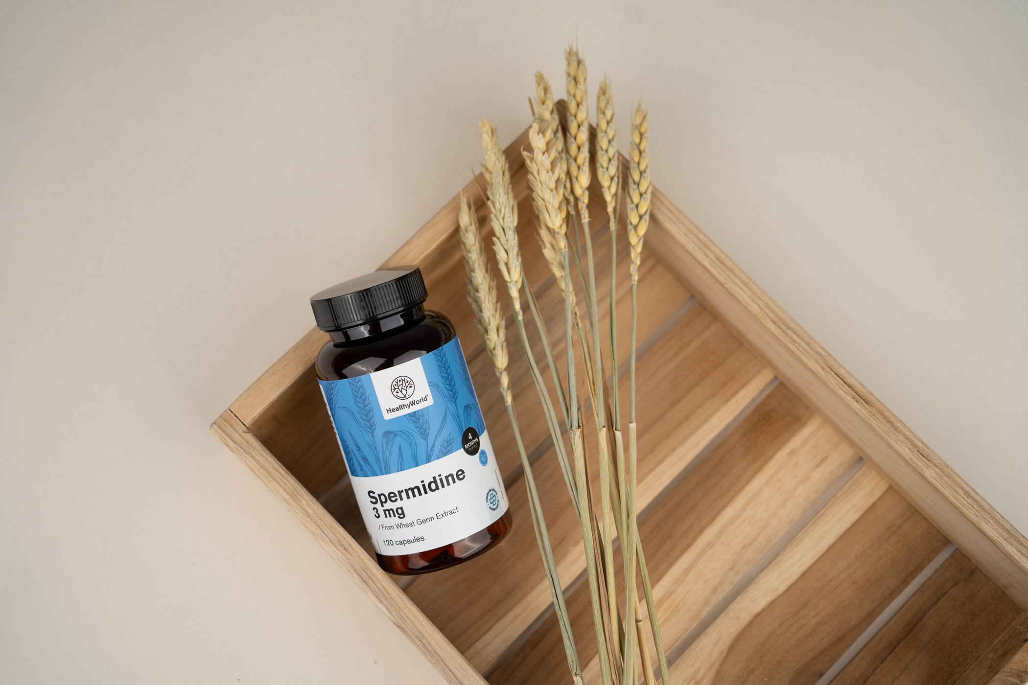 3x Spermidin 3 mg – iz ekstrakta pšeničnih klica, ukupno 360 kapsula ...