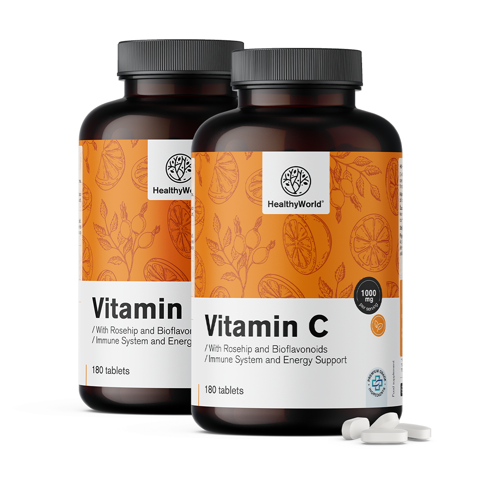 Vitamin C 1000 mg - s divljom ružom i bioflavonoidima