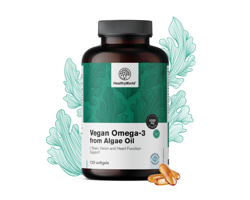 Veganska omega-3 1000 mg – iz algi