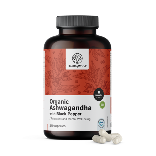 BIO Ashwagandha s crnim paprom, 240 kapsula
