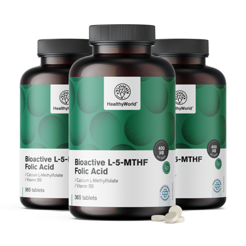 3x Aktivna folna kiselina L-5-MTHF, ukupno 1095 tableta